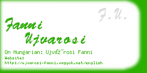 fanni ujvarosi business card